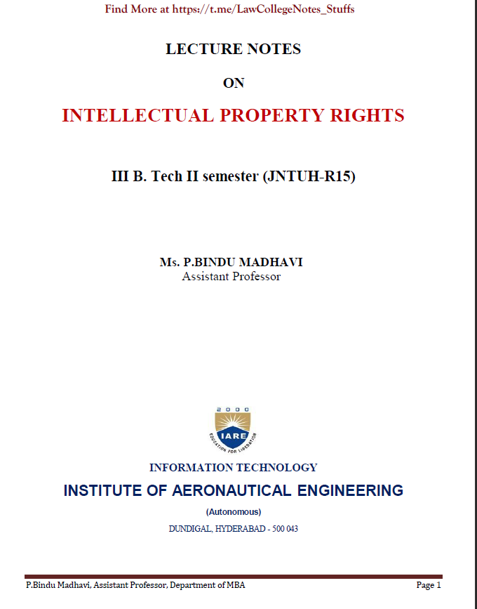 IPR Notes 